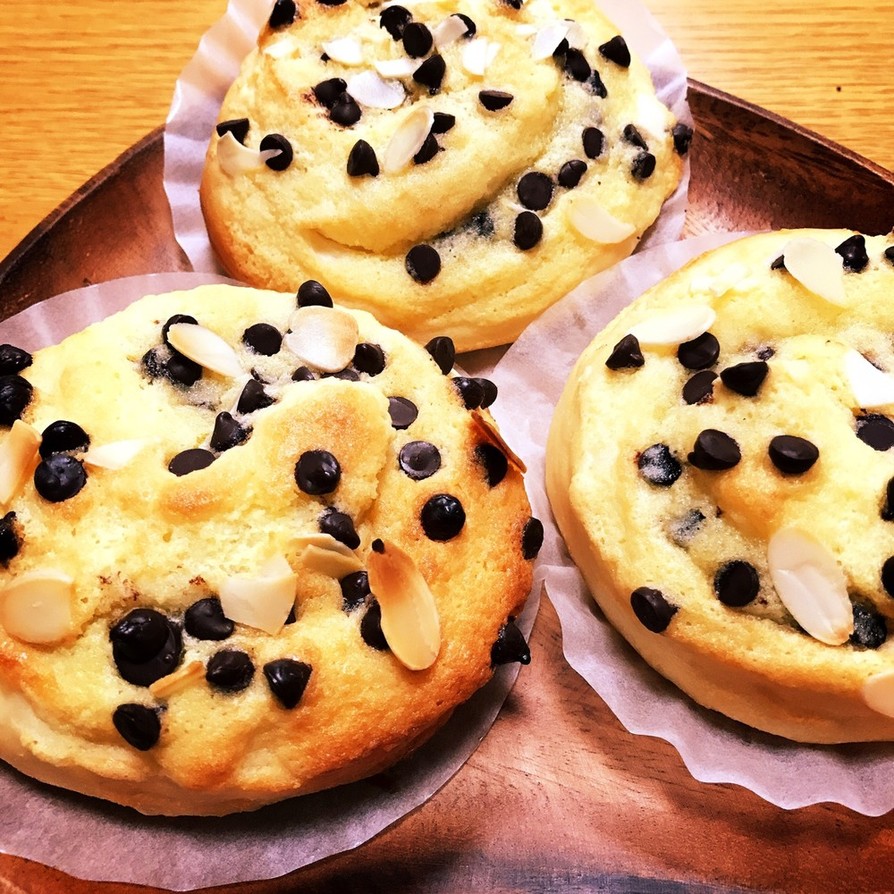 アーモンドクリームのチョコチップパン☆の画像