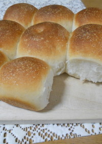 過発酵パン生地でちぎりパン。HB使用