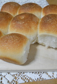 過発酵パン生地でちぎりパン。HB使用