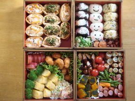 気合いのお重弁当