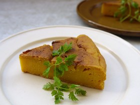 南瓜と豆腐のもっちりケーキ