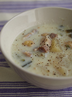 さっぱり～塩豚の豆乳味噌スープの画像
