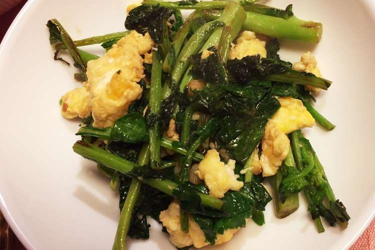 色鮮やかに あした葉の卵炒め レシピ 作り方 By Cklax48 クックパッド 簡単おいしいみんなのレシピが360万品