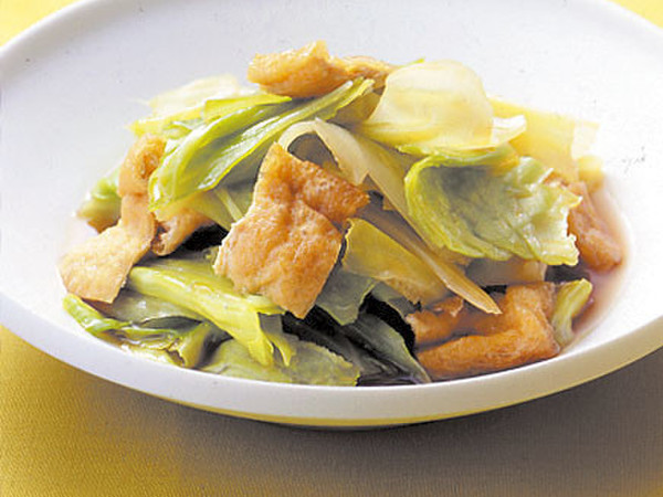 キャベツと油揚げの煮びたし
