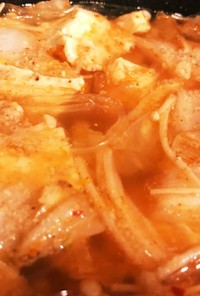 キムチの素で簡単★スンドゥブ風スープ