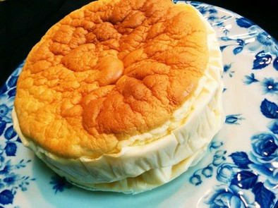 簡単！！ベビーチーズのスフレチーズケーキの写真