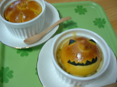 パンのせ豆乳かぼちゃグラタンの写真