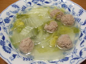 体に優しい♪肉団子と白菜のスープ