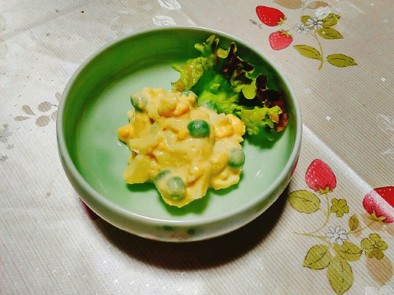 ゆで卵の豆腐クリーム和えの写真