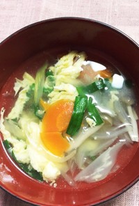 野菜スープ☆茹で鶏の茹で汁使用