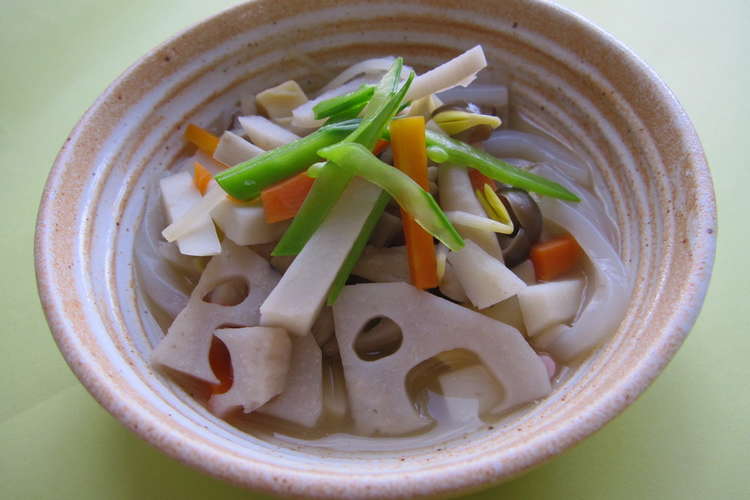 新発田市の郷土料理 学校給食の小煮物 レシピ 作り方 By 新発田市100彩食堂 クックパッド