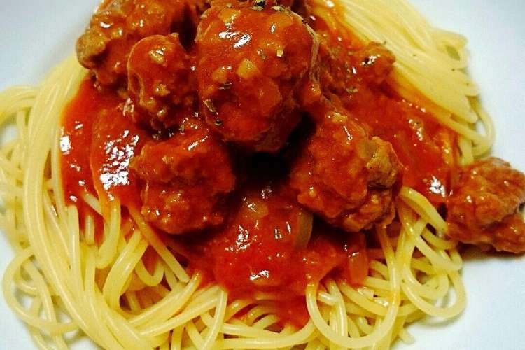 超簡単スパゲッティwithミートボール レシピ 作り方 By みや19みや08 クックパッド