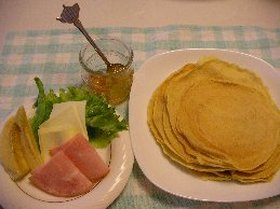 手巻き☆クレープで朝ゴハン
