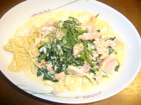 パパ☆特性クリームスープパスタ