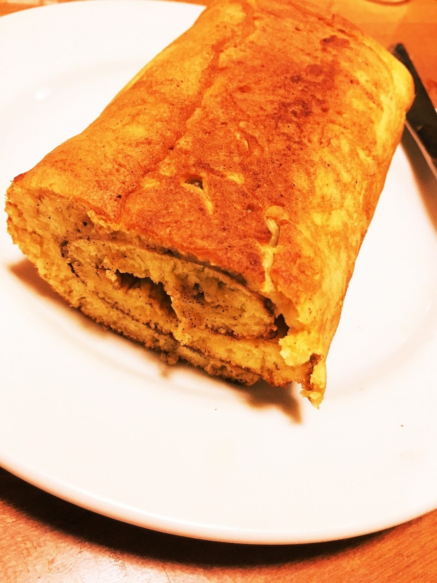 巨大なシナモンロールケーキのレシピ