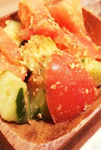 簡単 トマトとキュウリの中華サラダ