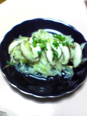 たらとねぎの簡単レンジ蒸し
