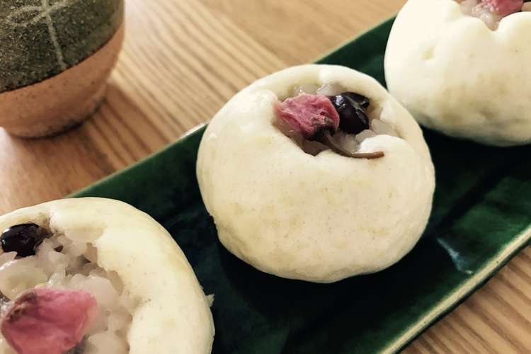 赤飯饅頭 桜バージョン レシピ 作り方 By ｃｏｏｋ ｙｕｍｉ クックパッド 簡単おいしいみんなのレシピが355万品