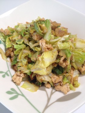 キャベツとひき肉のみそ炒め 大量消費!
