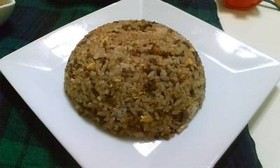 ひき肉とレンコンのチャーハン