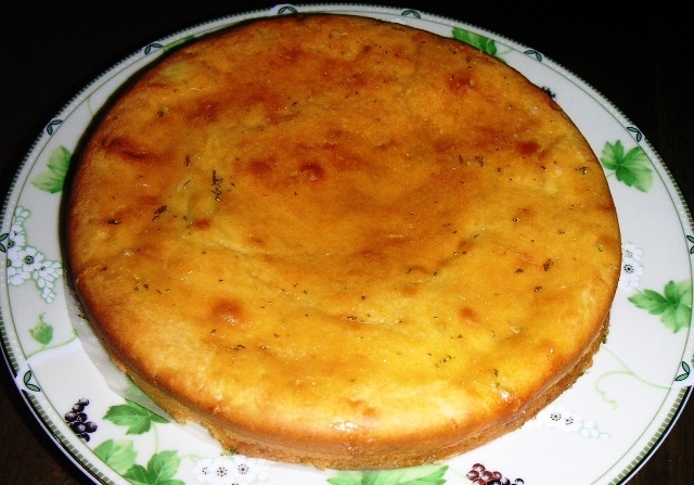 ノンエッグ超簡単チーズケーキもどきかぼす風味の画像