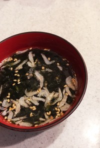 簡単小エビの中華風スープ