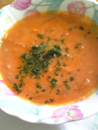 ☆美肌レシピ☆15分で豆乳トマトスープ☆の写真