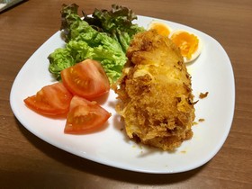 ポテサラをリメイク☆たらもコロッケin卵