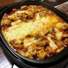 ホットプレートで簡単チーズタッカルビ