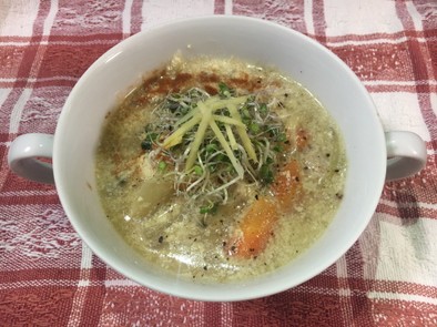 簡単エスニック風豆乳スープの写真