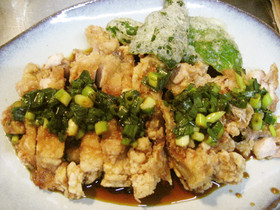 香ばしいよ!鶏のネギソース!!