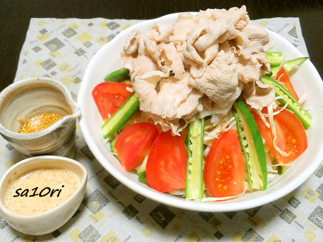 固くならない 冷しゃぶサラダ レシピ 作り方 By Sa10ri工房 クックパッド 簡単おいしいみんなのレシピが357万品