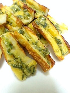 おつまみは”香ばしい”ネギ味噌ちくわ