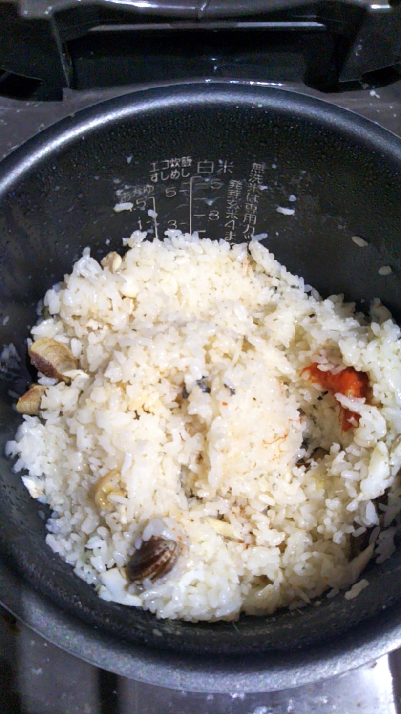アクアパッツァからの炊き込みご飯の画像