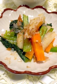 電子レンジで簡単☆小松菜とちくわの煮浸し