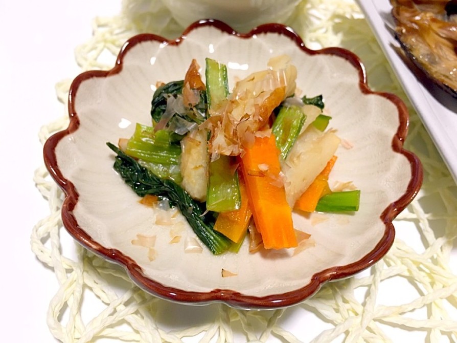 電子レンジで簡単☆小松菜とちくわの煮浸しの画像