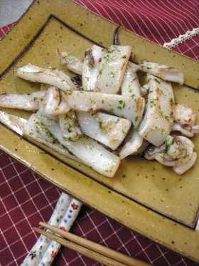 青海苔風味のいかバター焼き★