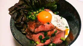 【炊飯器で】ローストビーフ丼