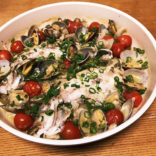 フライパンで 連子鯛の簡単アクアパッツァ レシピ 作り方 By ももかえで クックパッド 簡単おいしいみんなのレシピが361万品