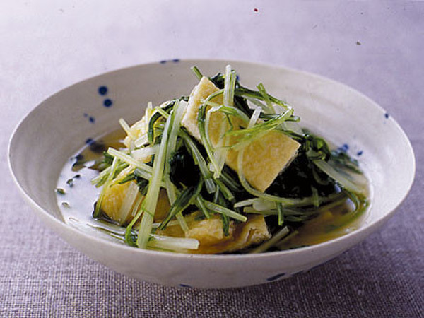 水菜と油揚げのさっと煮