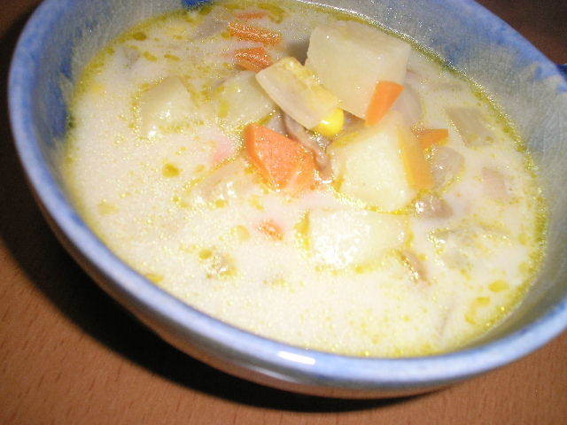 ポルチーニ茸の風味豊かなミルクスープ♪の画像