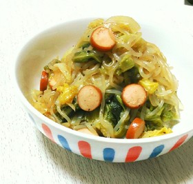 甘辛味が最高!白滝とキャベツの和風炒め