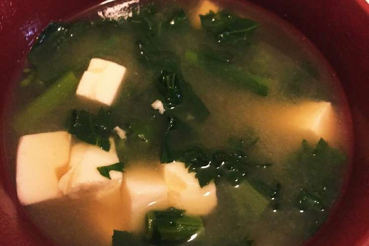 かつお菜と菜の花の味噌汁 レシピ 作り方 By ぴーちゃん 初料理 クックパッド 簡単おいしいみんなのレシピが370万品