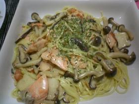 秋鮭ときのこ3種のクリームパスタ♪♪