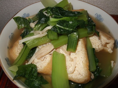 簡単☆　小松菜と油揚げの煮浸しの写真