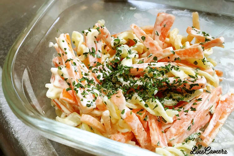 お弁当に レンチン人参マカロニサラダ レシピ 作り方 By Olivecook クックパッド