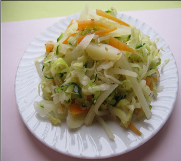 新発田市給食レシピ！しゃきしゃきサラダの画像