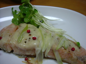 鮭のねぎチーズ焼き