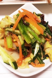白菜と小松菜の味噌風味サラダ