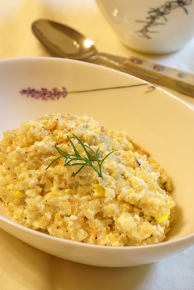 お豆腐と玄米の 手抜きリゾット